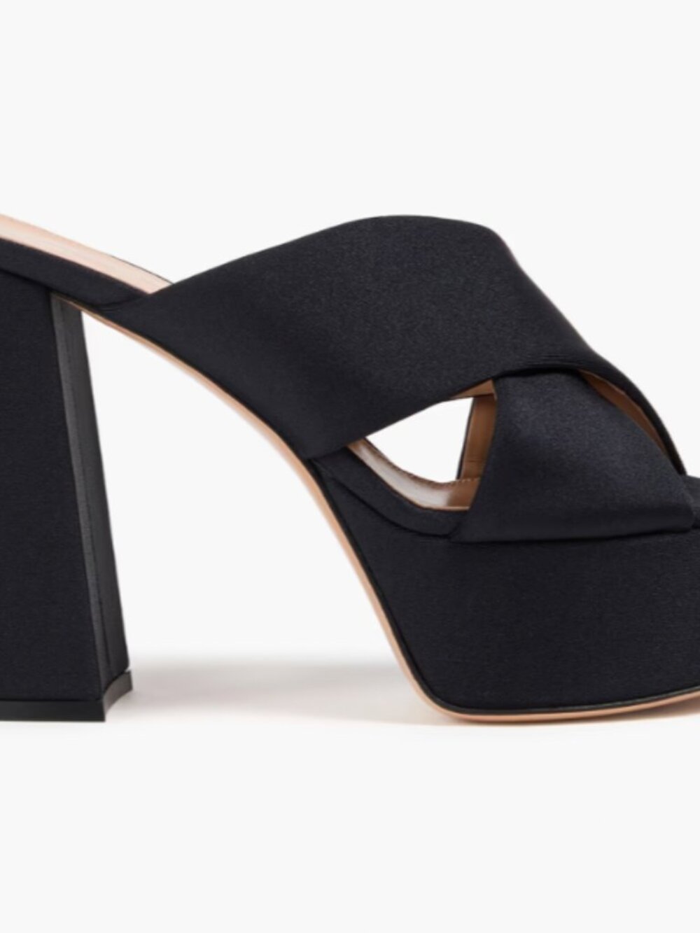 GIANVITO ROSSI Satin-jersey platform mules - Picture 3 of 11
